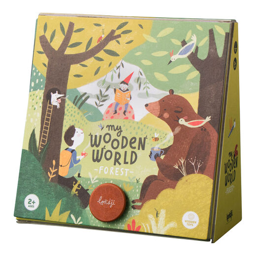Wooden forest world play set